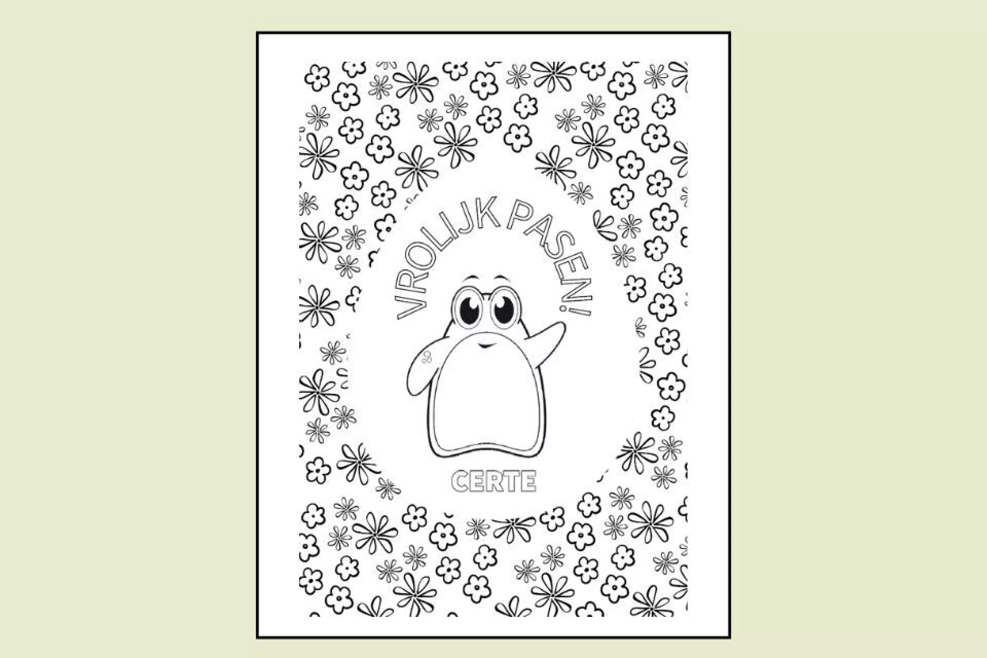 Kleurplaat Certie pasen