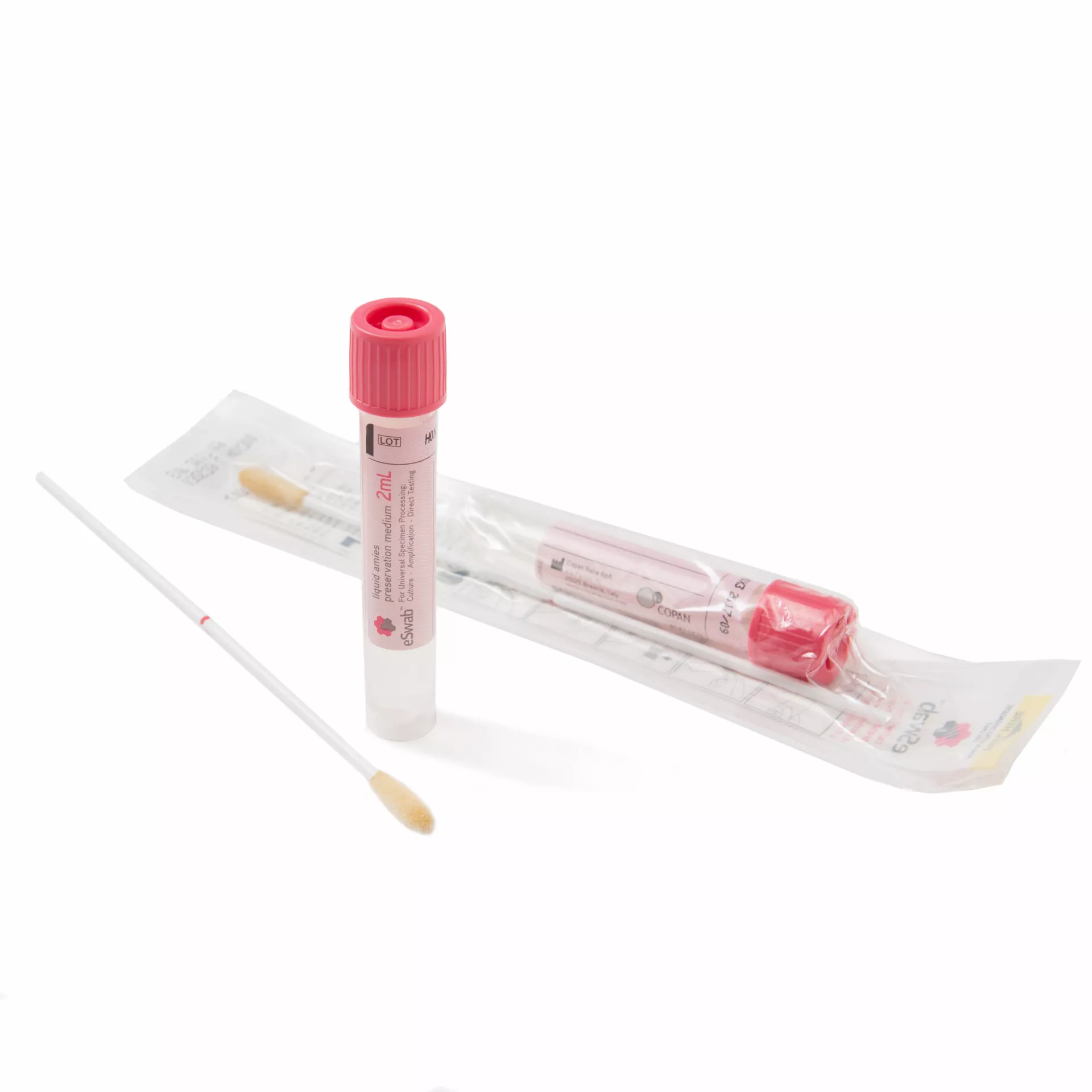 eswab met rood roze dop