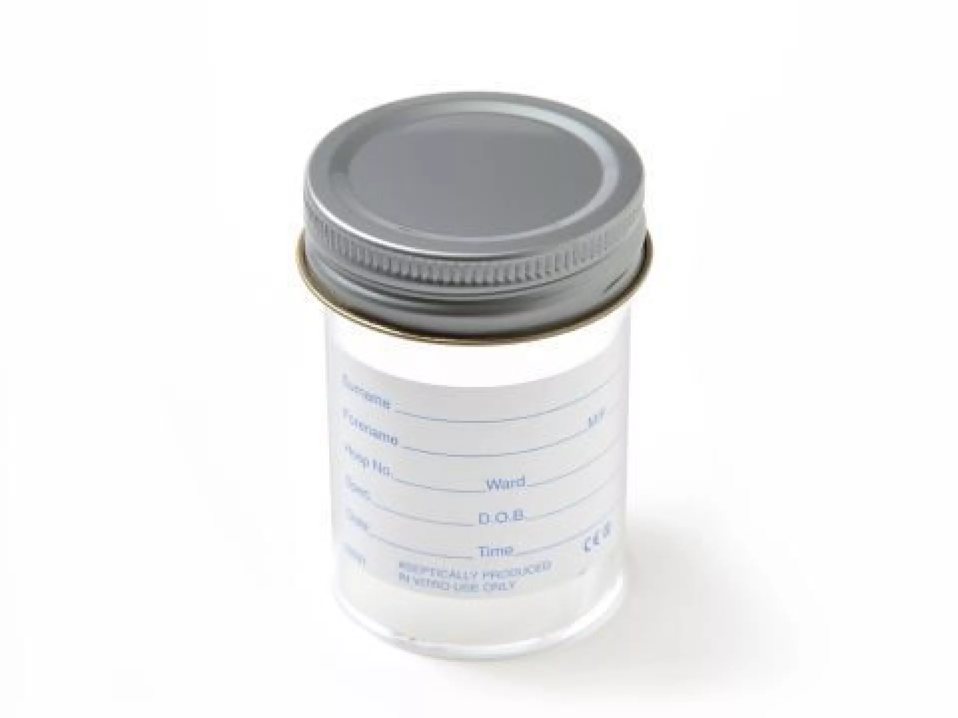 Steriel potje met grijze deksel