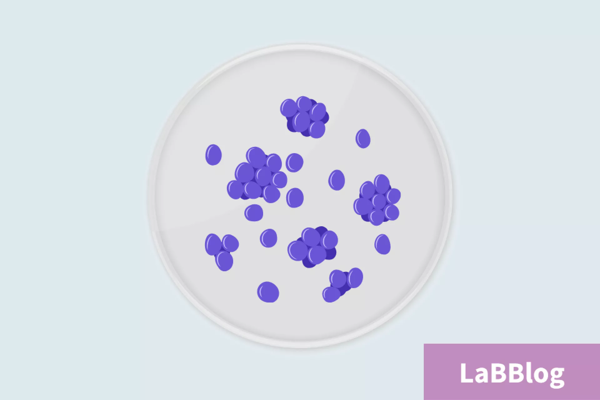Illustratie op lichtblauwe achtergrond MRSA